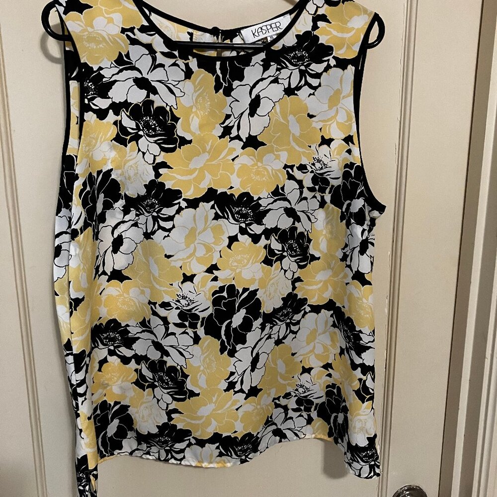 *LIKE NEW*  KASPER SLEEVELESS SHELL BLOUSE